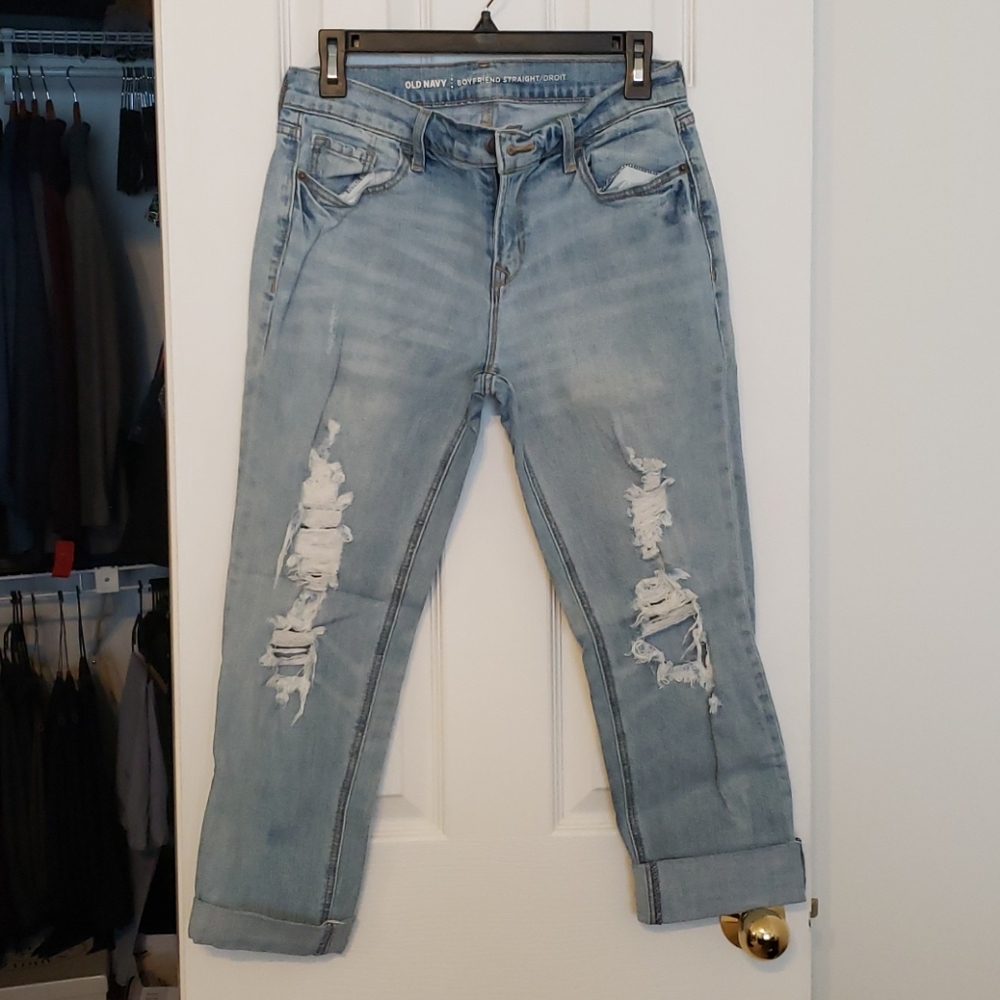Old Navy Distressed Boyfriend Jeans